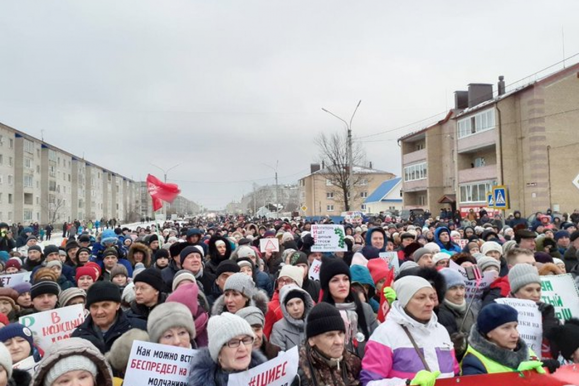 Protests in Arkhangelsk Oblast against the landfill, Russia, Dec 8, 2019